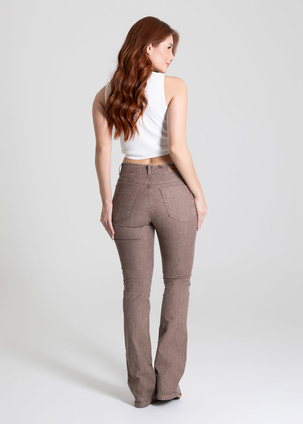 Calça Sarja Sawary Boot Cut - 280504 MARROM