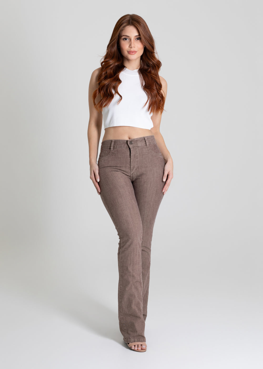 Calça Sarja Sawary Boot Cut - 280504 MARROM