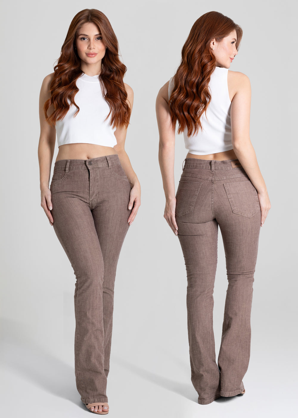 Calça Sarja Sawary Boot Cut - 280504 MARROM