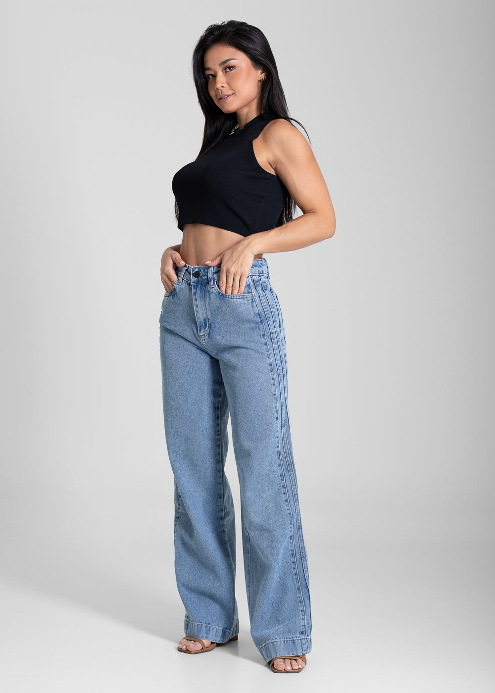 Calça Jeans Sawary Wide Leg - 280531 AZUL