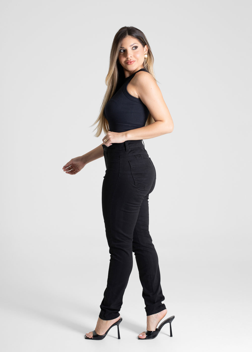 Calça Sarja Sawary Levanta Bumbum - 280572 PRETO