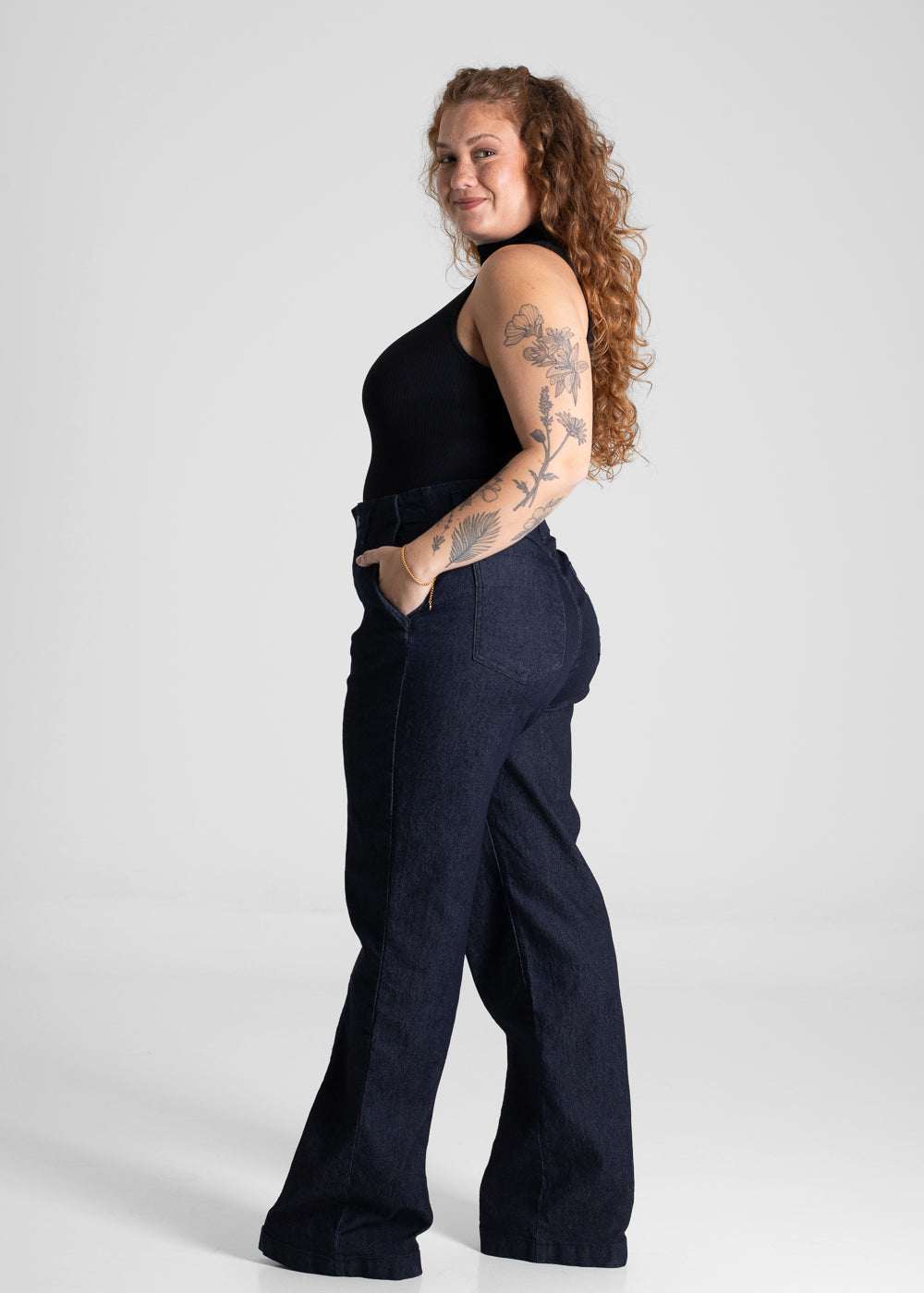 Calça Jeans Sawary Wide Leg Plus Size - 280630 AZUL