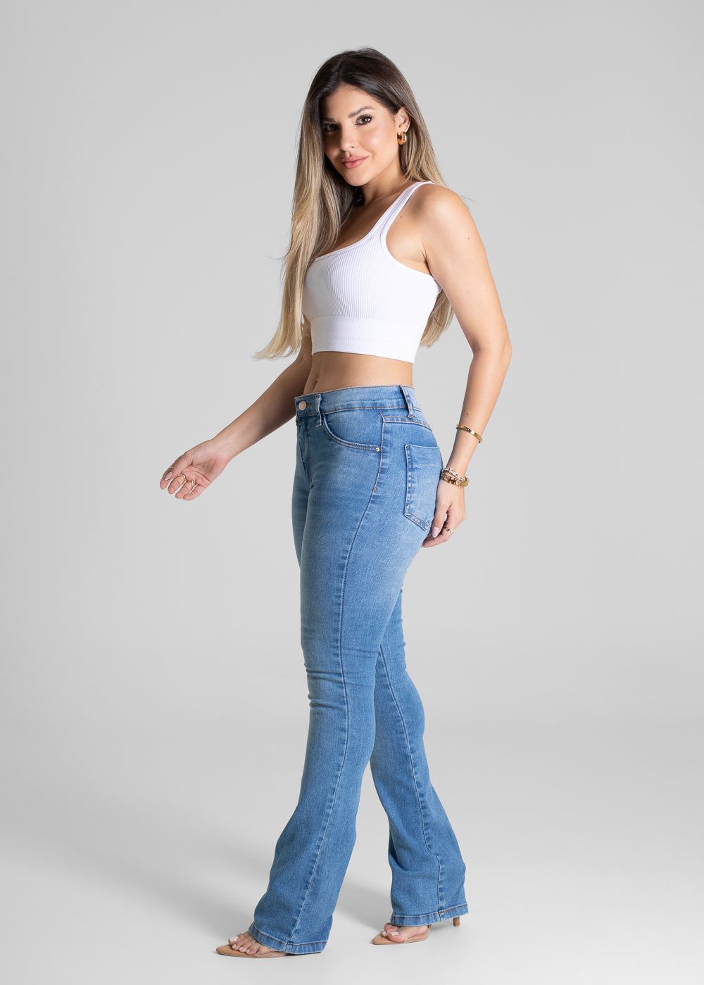 Calça Jeans Sawary Boot Cut - 280676 AZUL
