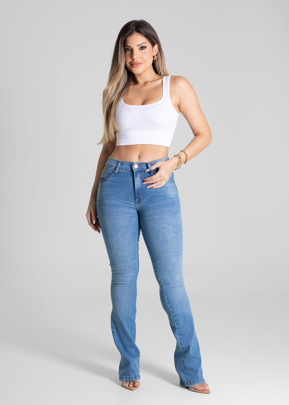Calça Jeans Sawary Boot Cut - 280676 AZUL