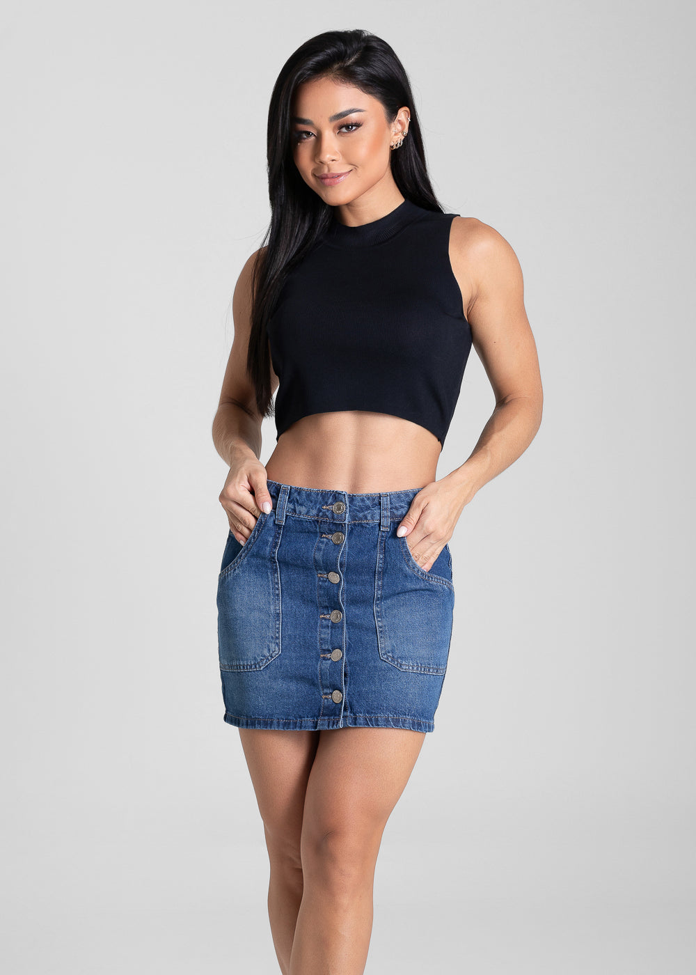 Saia Jeans Sawary - 280744 AZUL