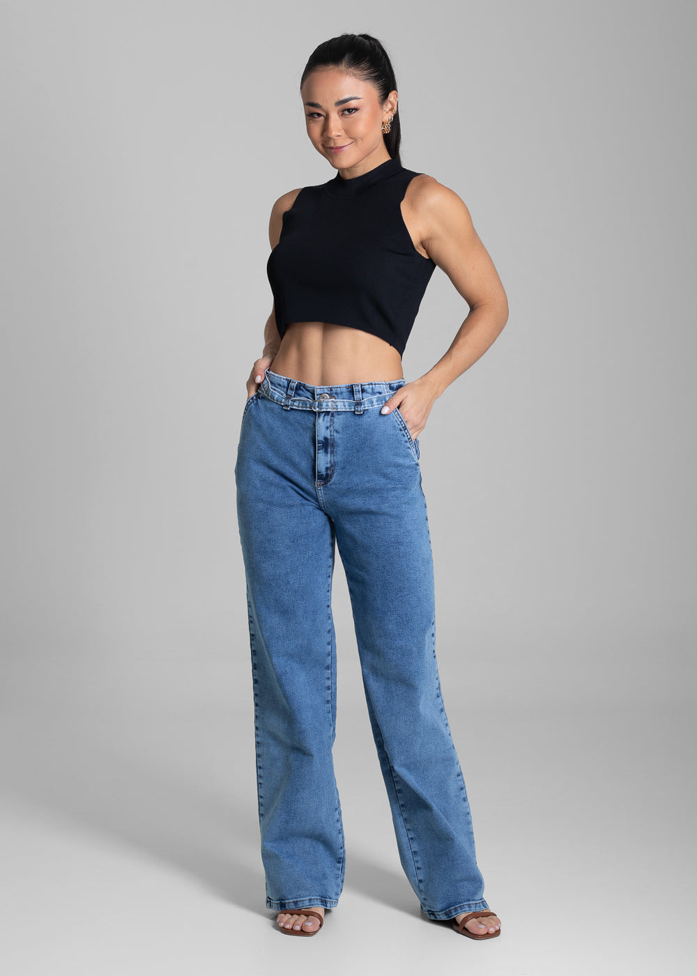 Calça Jeans Sawary Wide Leg - 280779 AZUL