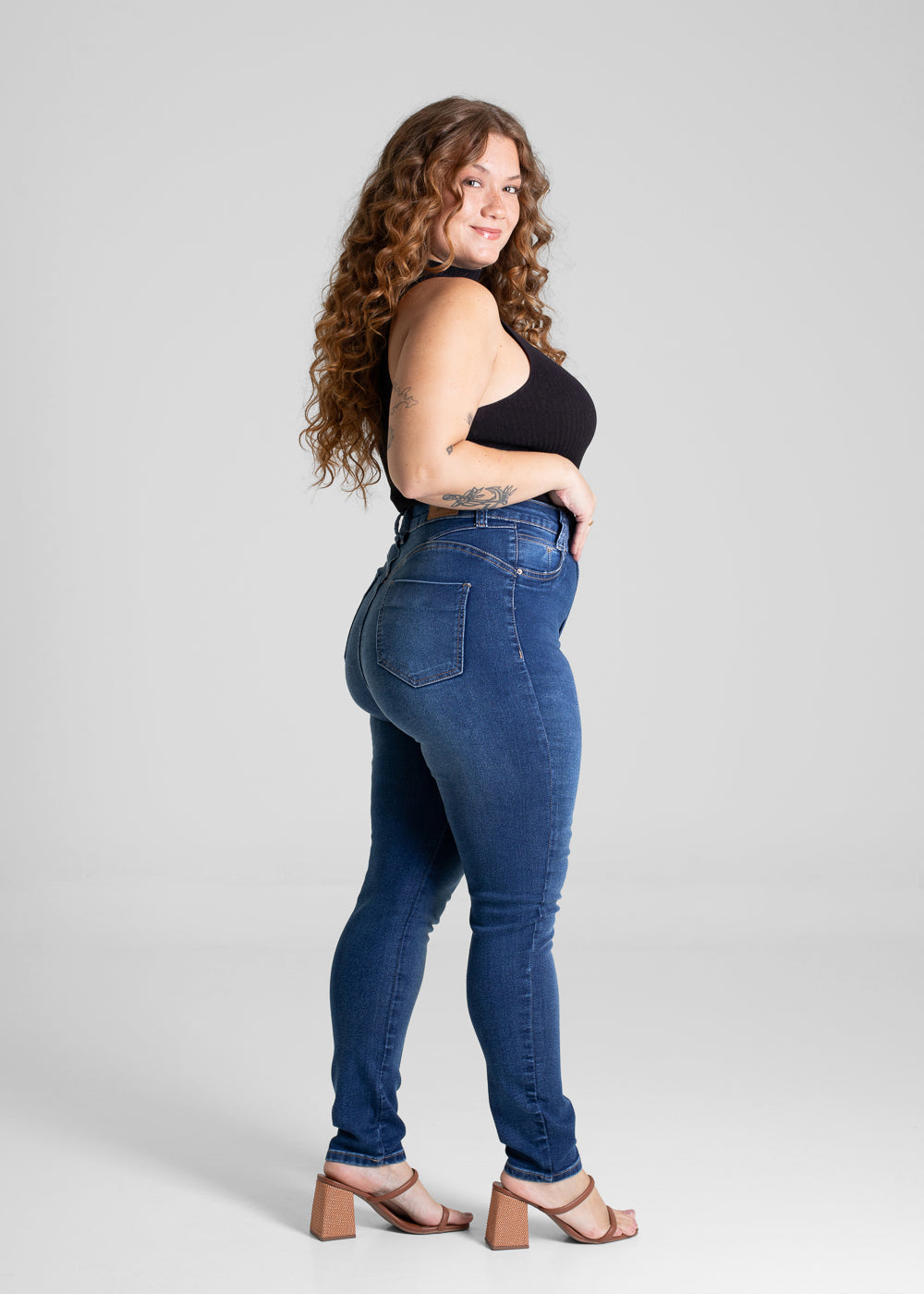 Calça Jeans Sawary Cigarrete Plus Size - 280811 AZUL