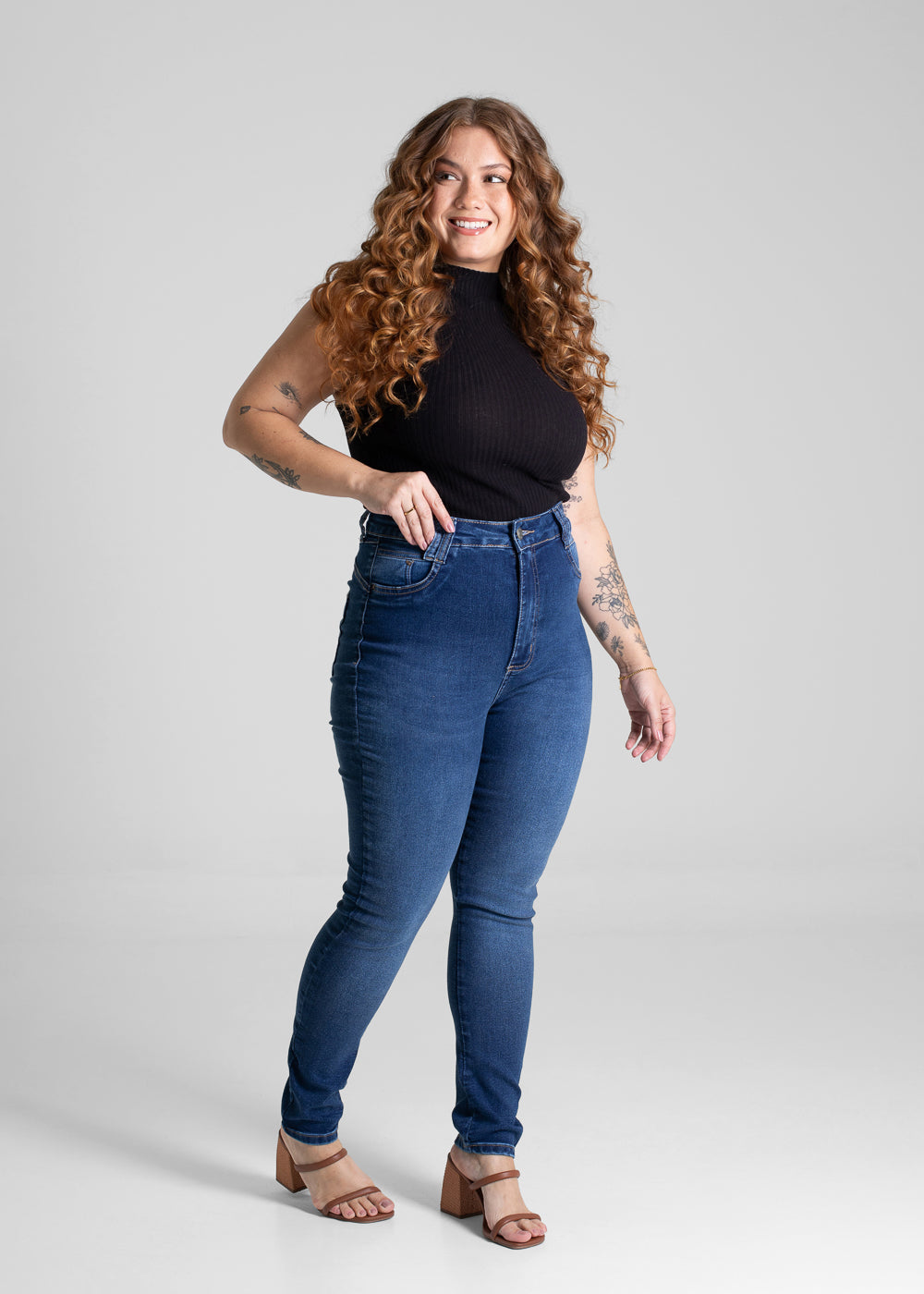 Calça Jeans Sawary Cigarrete Plus Size - 280811 AZUL