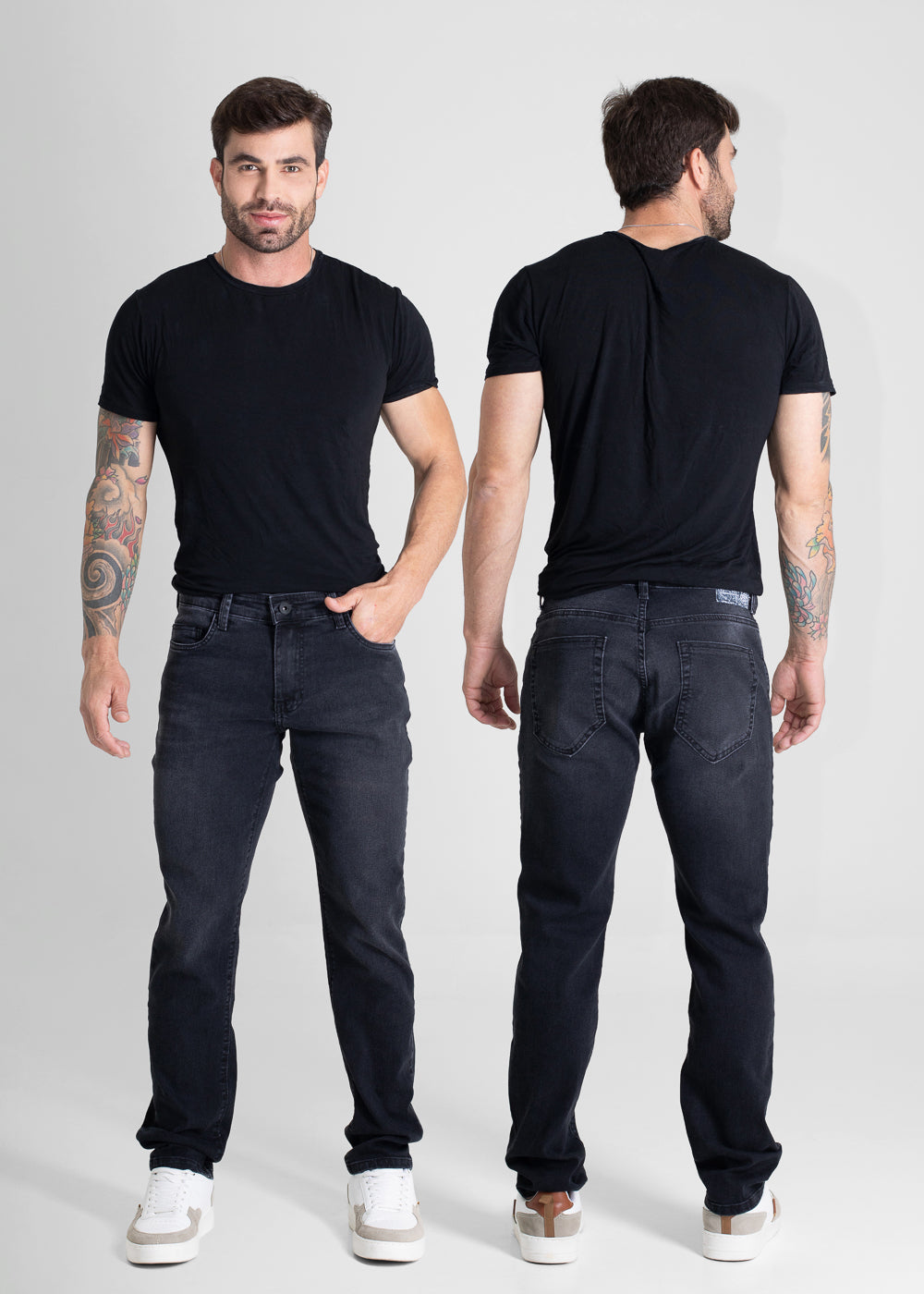 Calça Jeans Sawary Slim - 280825 PRETO