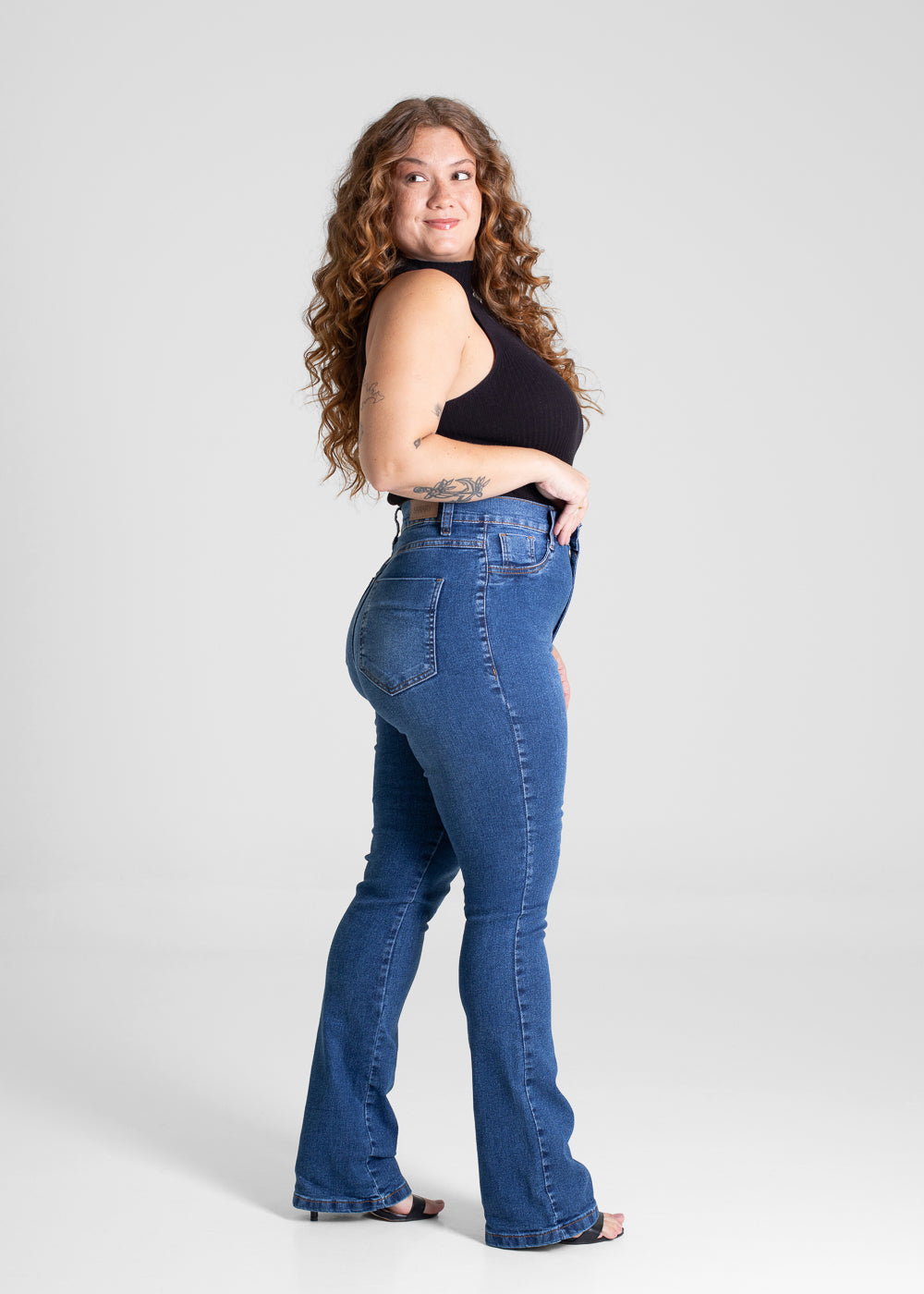 Calça Jeans Sawary Plus Size Bootcut - 280842 AZUL