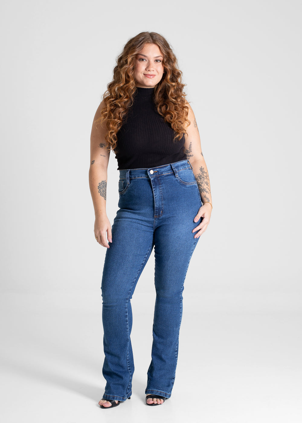 Calça Jeans Sawary Plus Size Bootcut - 280842 AZUL