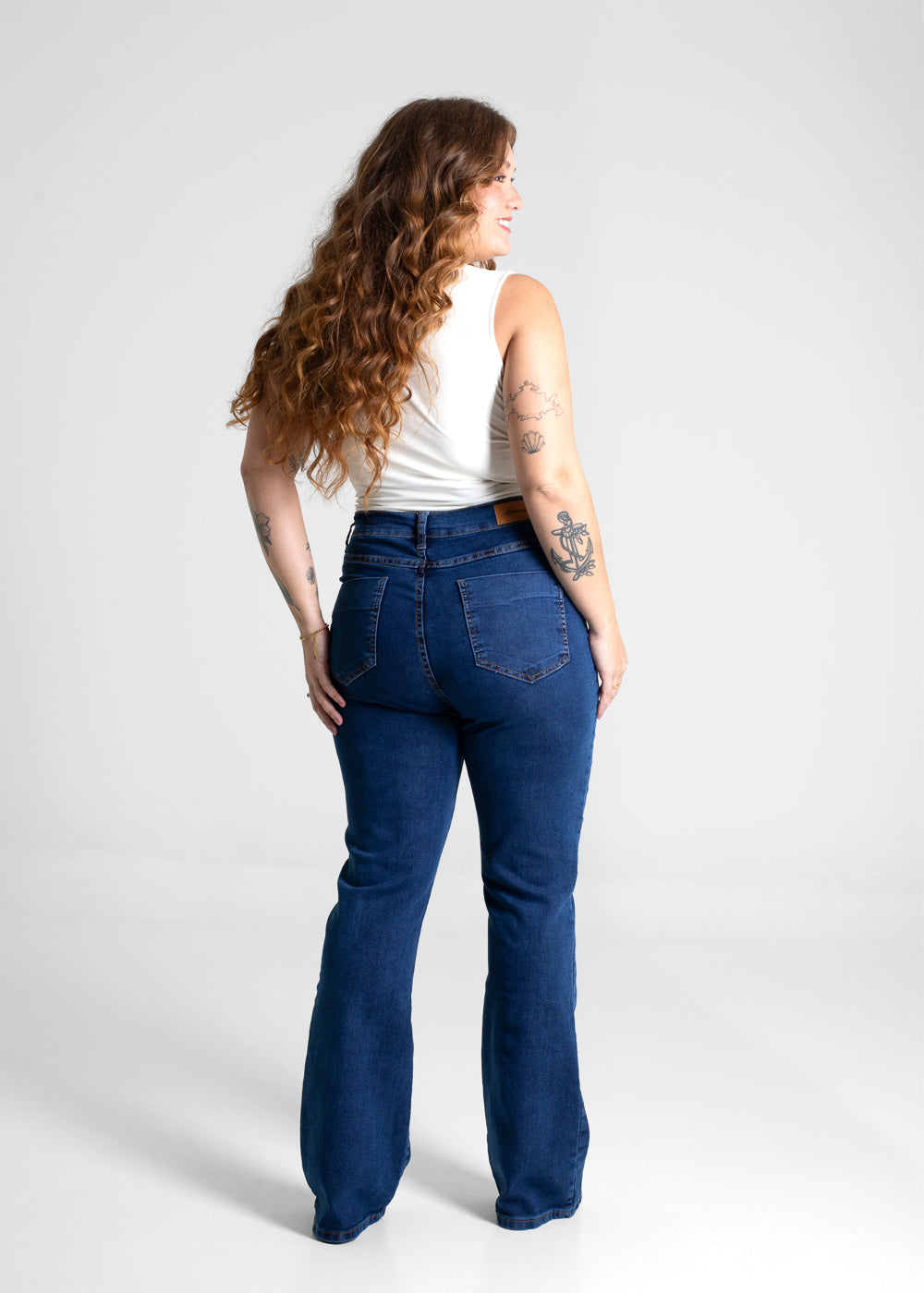 Calça Jeans Sawary Plus Size Bootcut - 280849 AZUL