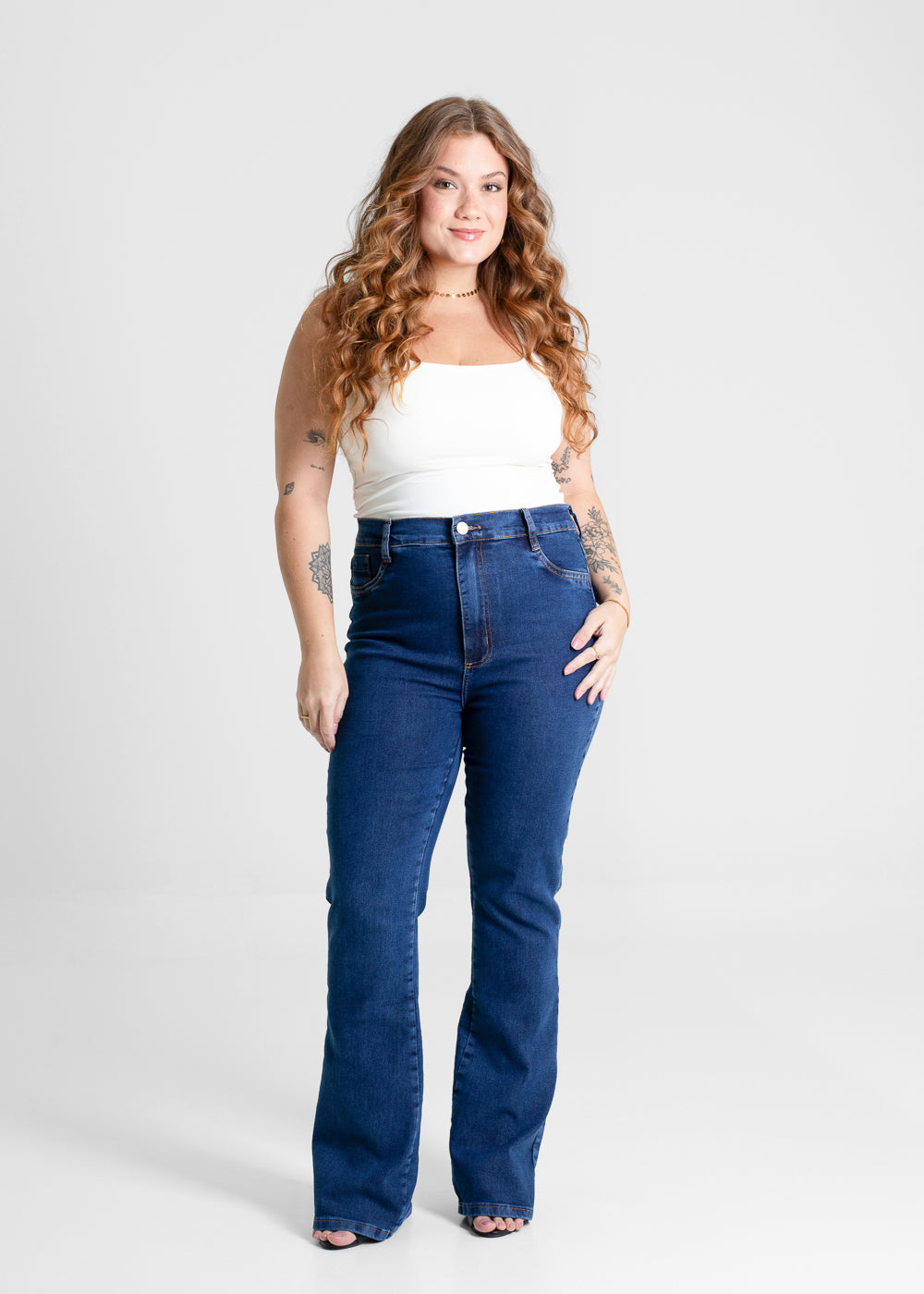 Calça Jeans Sawary Plus Size Bootcut - 280849 AZUL