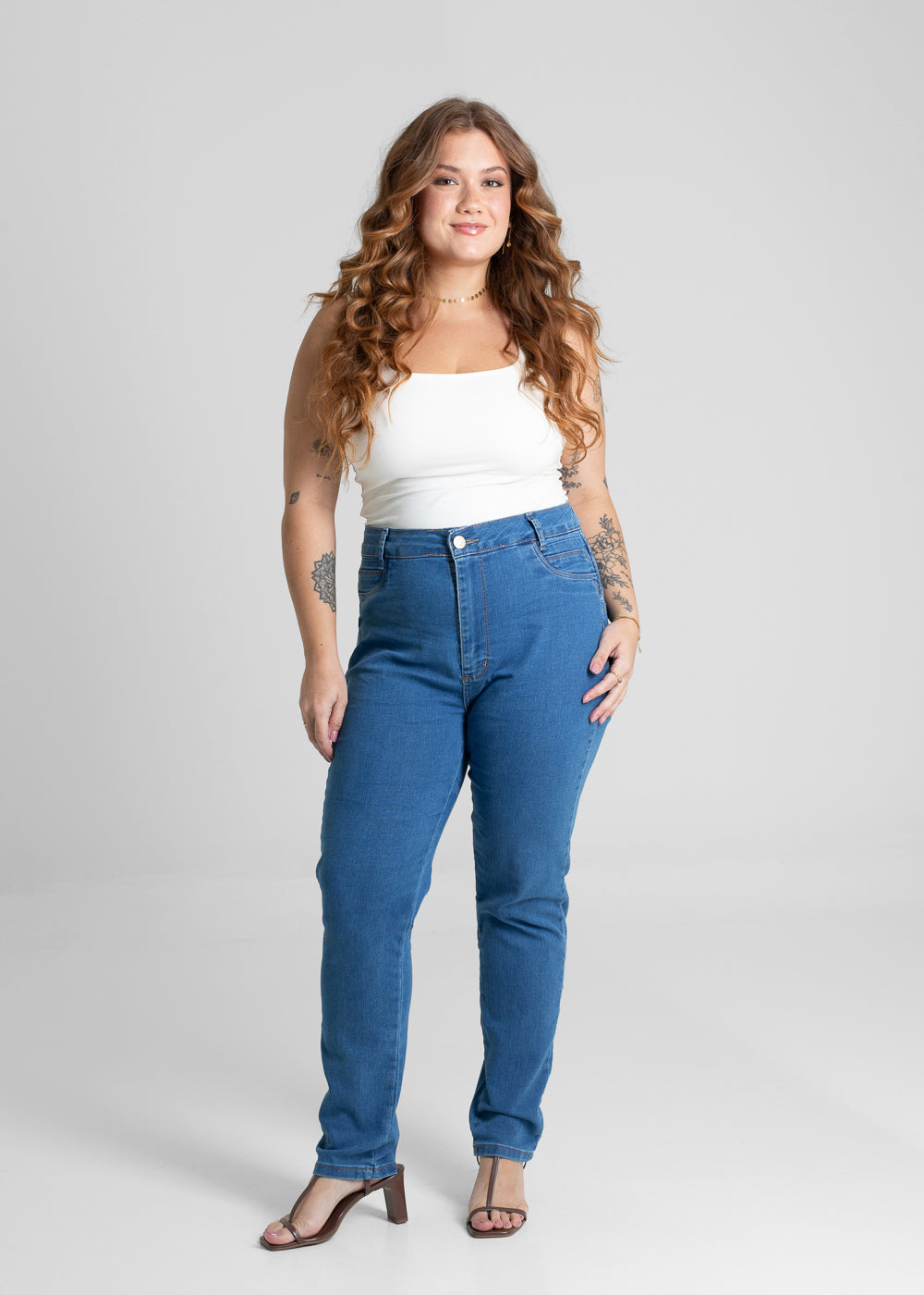 Calça Jeans Sawary Cigarrete Plus Size - 280853 AZUL