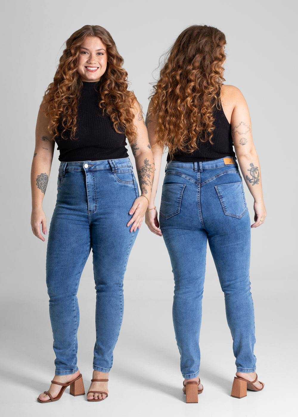 Calça Jeans Sawary Cigarrete Plus Size - 280854 AZUL