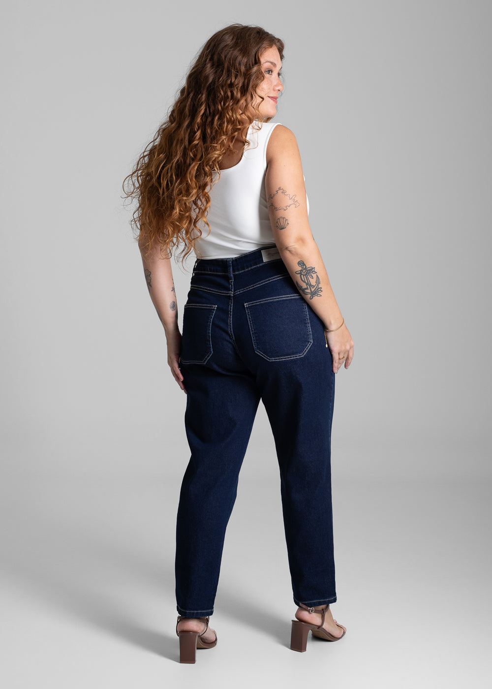 Calça Jeans Sawary Plus Size Mom - 280931 AZUL
