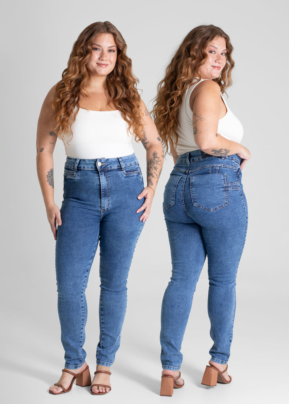 Calça Jeans Sawary Plus Size Levanta Bumbum - 280943 AZUL