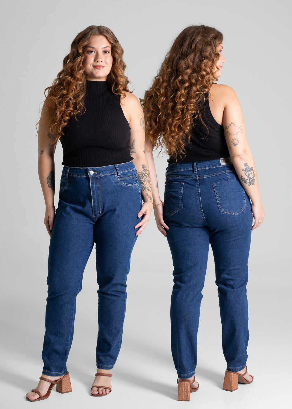 Calça Jeans Sawary Cigarrete Plus Size - 280950 AZUL