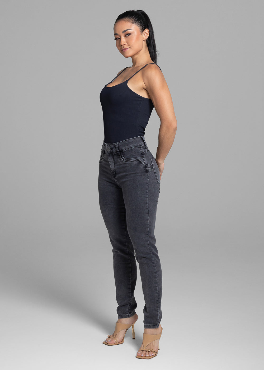 Calça Jeans Sawary Levanta Bumbum - 280966 PRETO