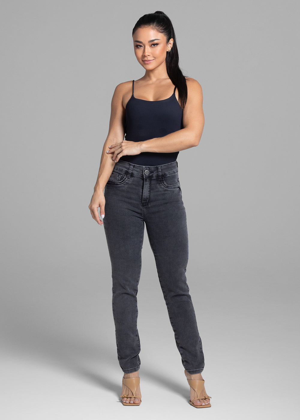 Calça Jeans Sawary Levanta Bumbum - 280966 PRETO