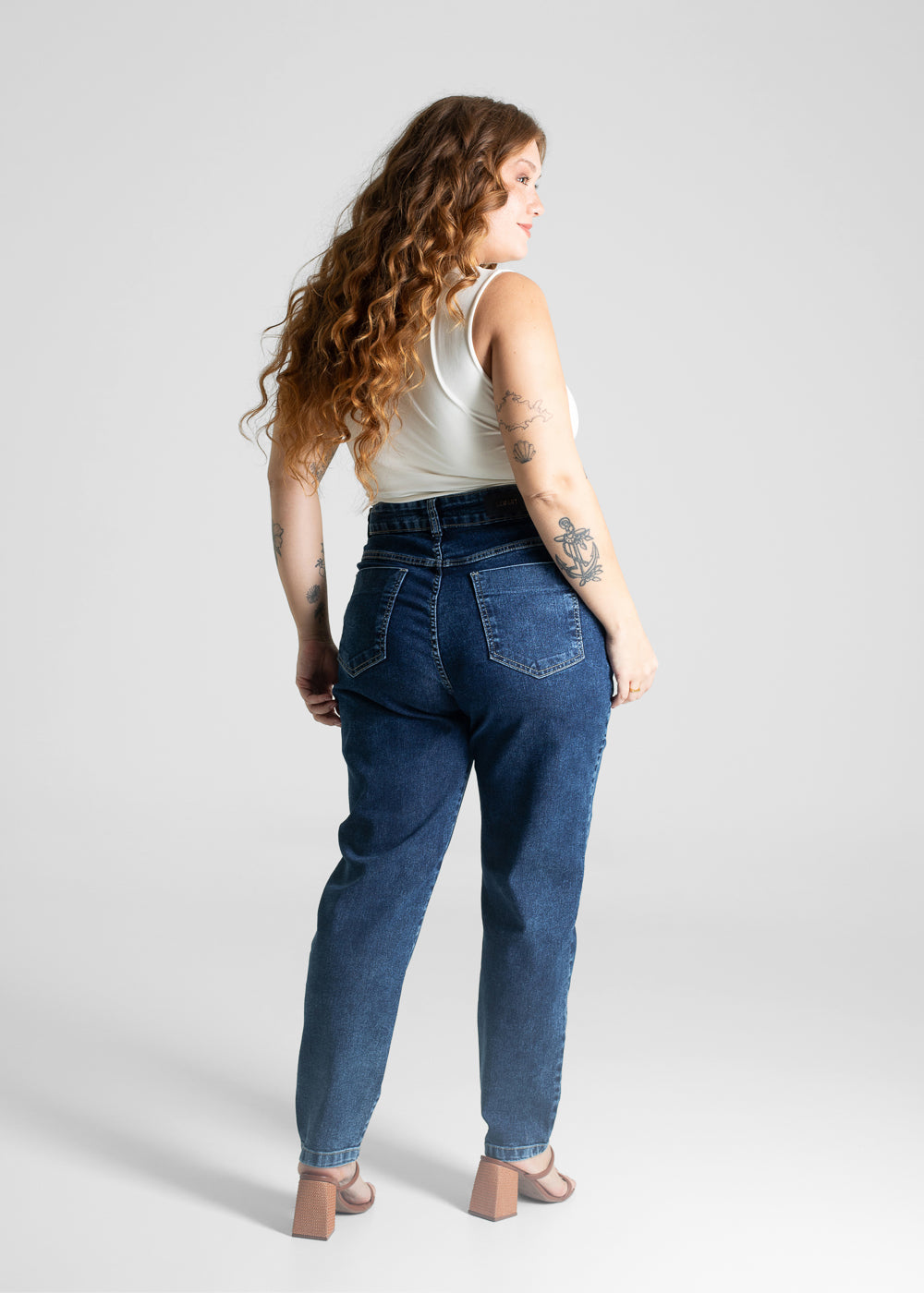 Calça Jeans Sawary Plus Size Mom - 281006 AZUL