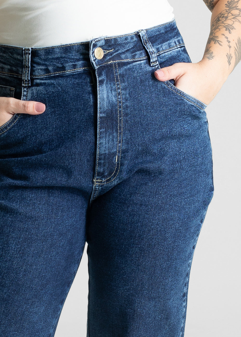 Calça Jeans Sawary Plus Size Mom - 281006 AZUL