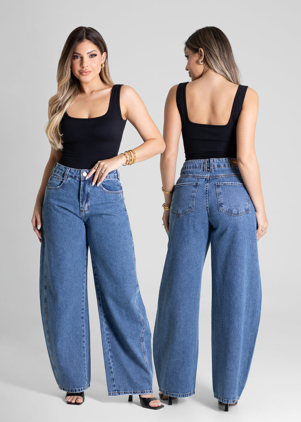 Calça Jeans Sawary Barrel - 281026 AZUL