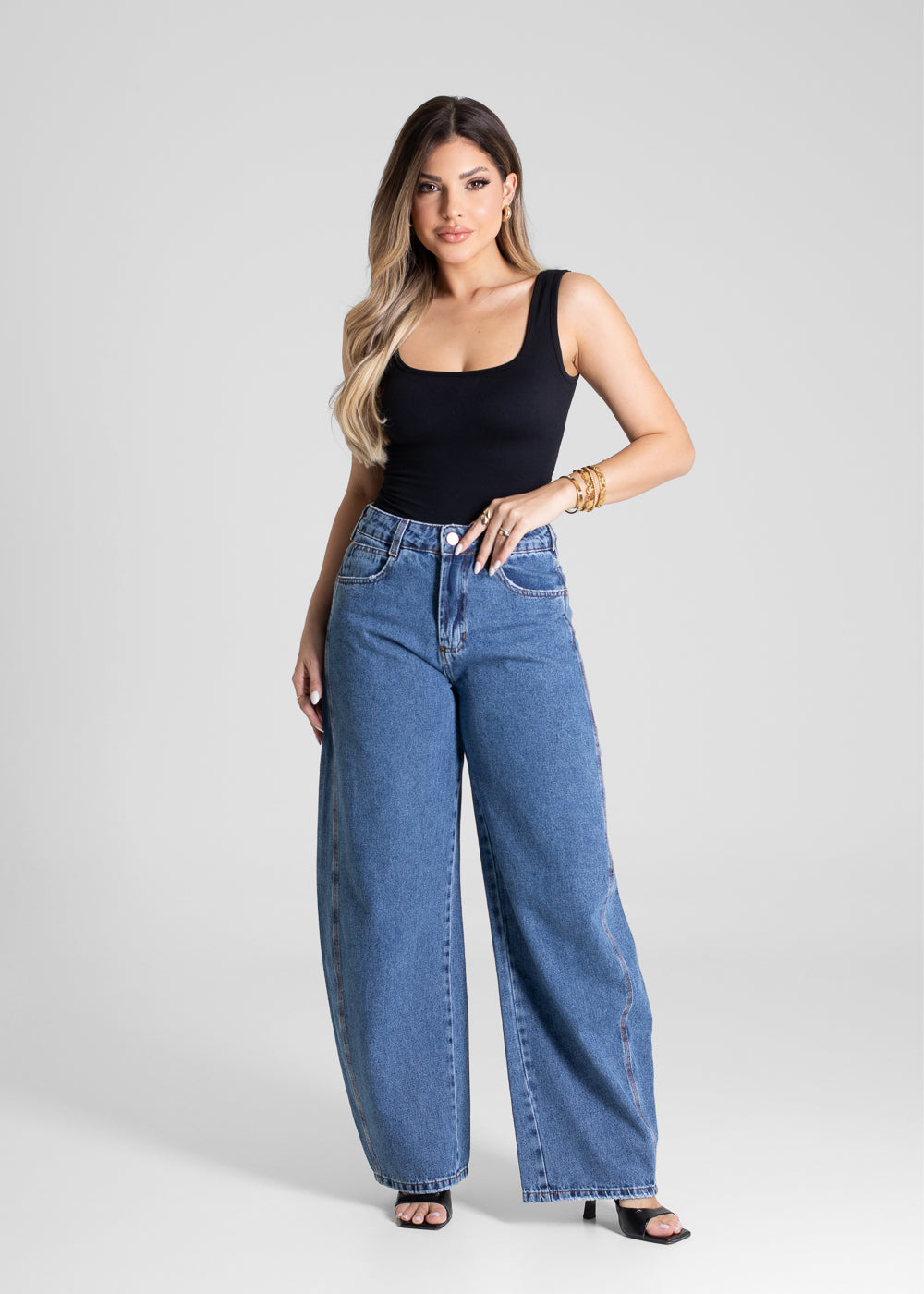 Calça Jeans Sawary Barrel - 281026 AZUL