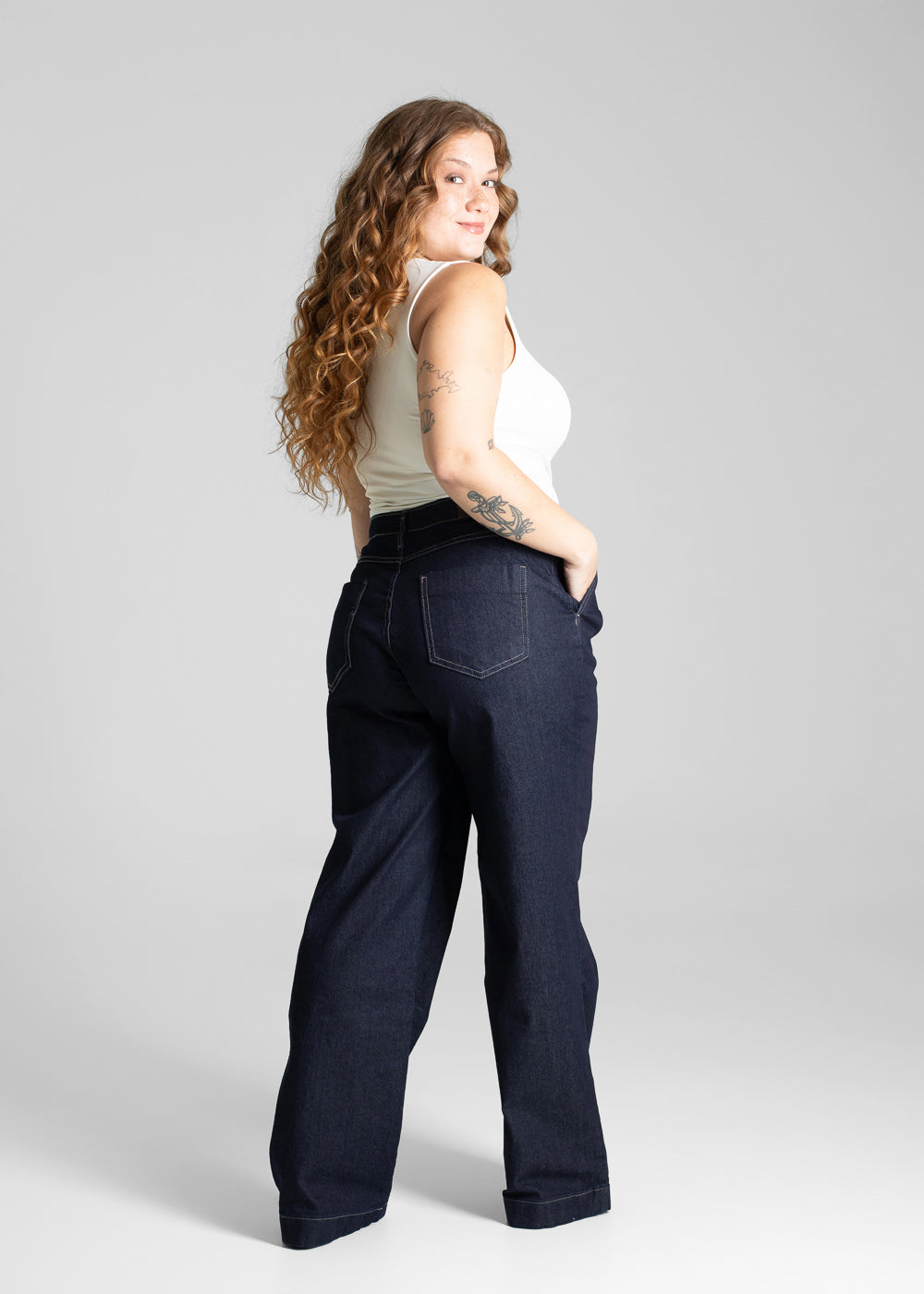 Calça Jeans Sawary Wide Leg Plus Size - 281043 AZUL