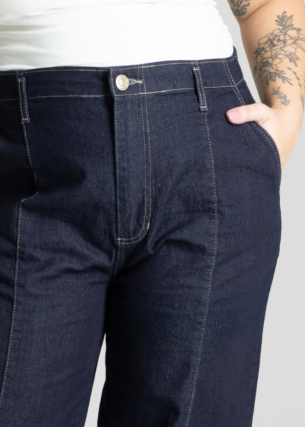 Calça Jeans Sawary Wide Leg Plus Size - 281043 AZUL