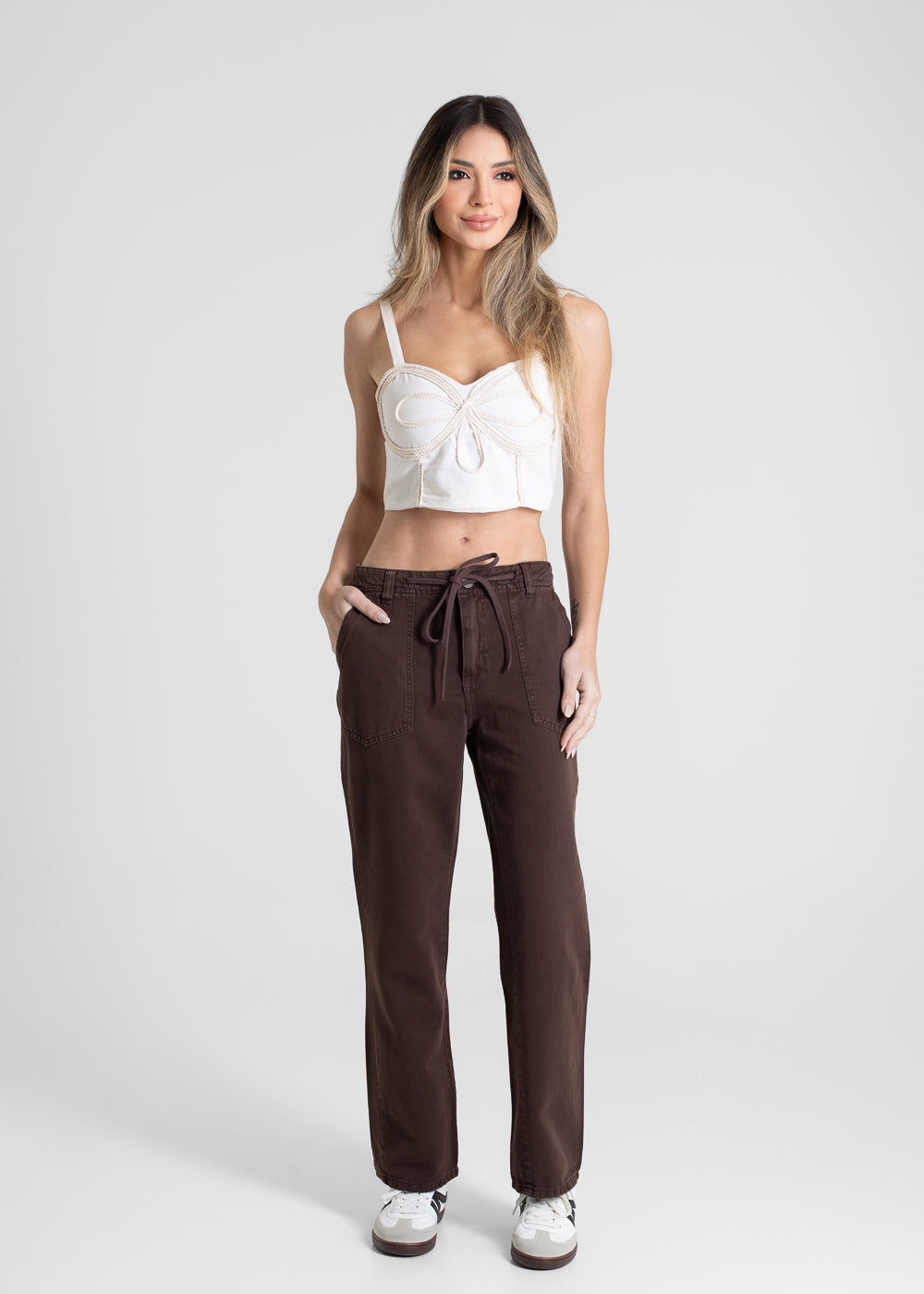 Calça Sarja Sawary Reta Petit - 281067 MARROM