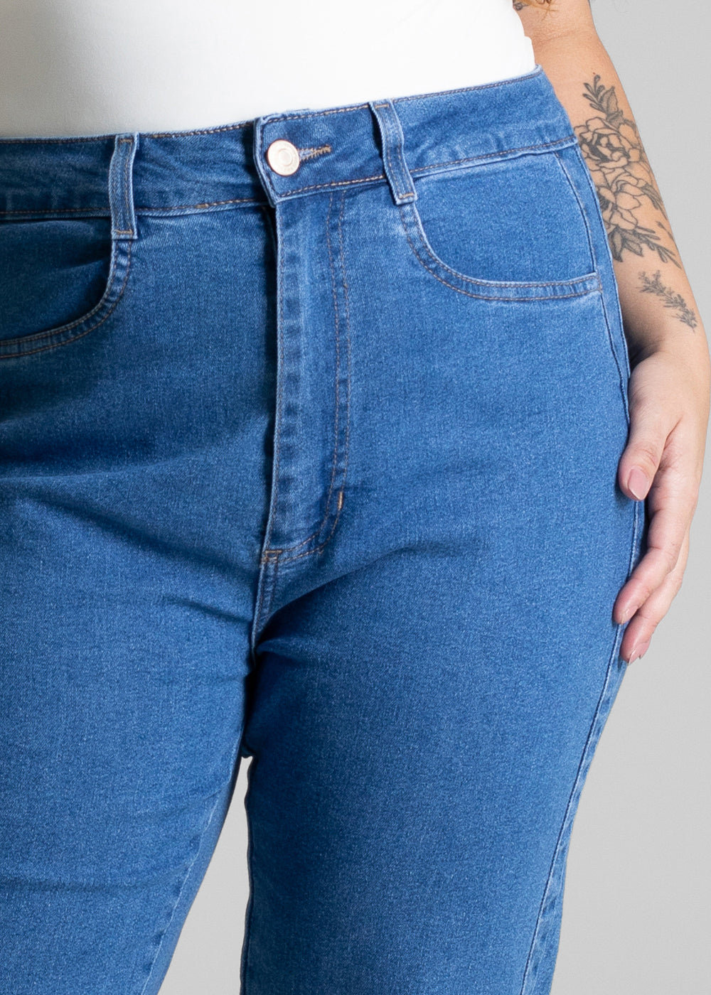 Calça Jeans Sawary Plus Size Reta - 281125 AZUL