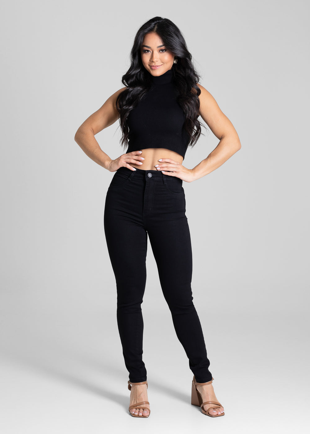 Calça Sarja Sawary Modela Bumbum - 281217 PRETO
