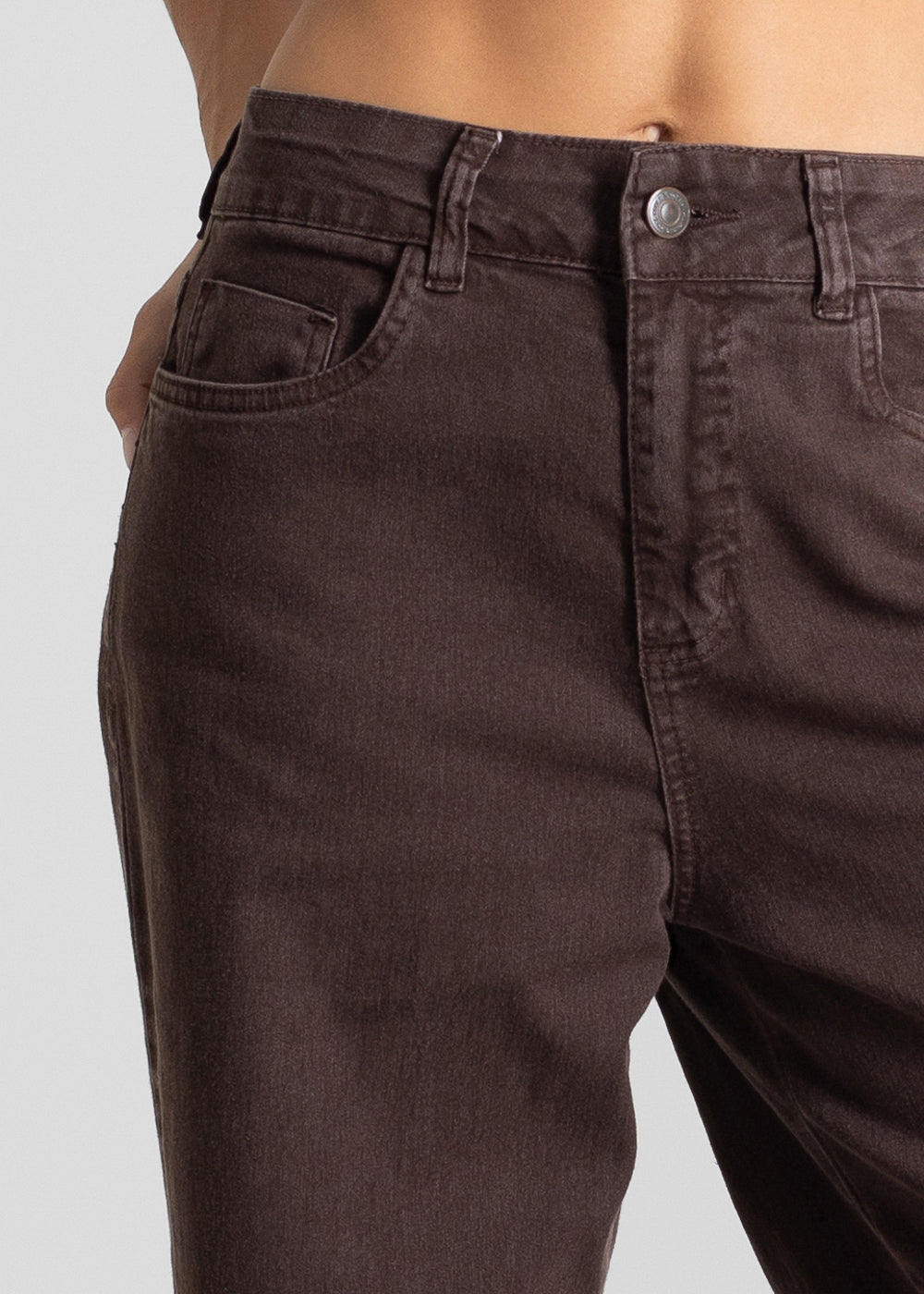 Calça Sarja Sawary Wide Leg - 281238 MARROM