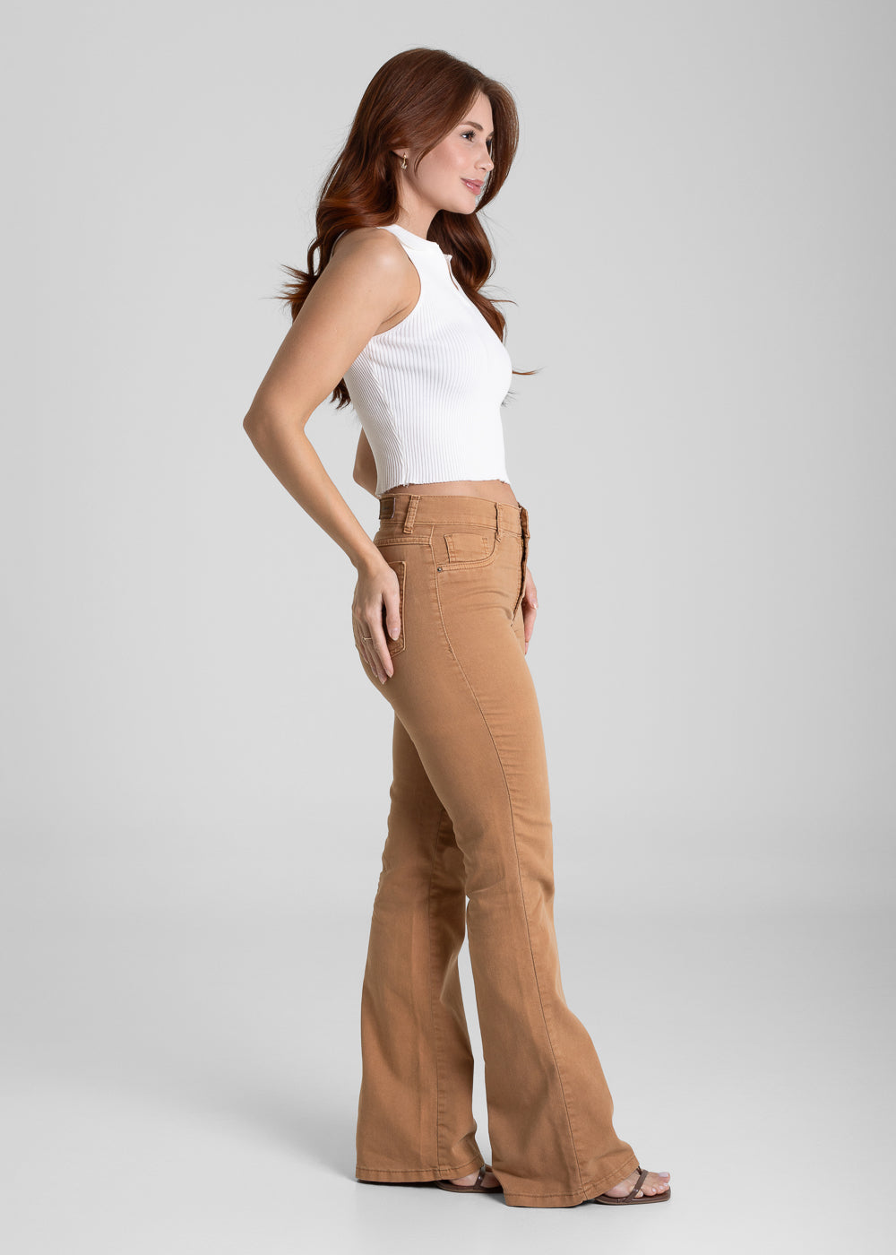 Calça Sarja Sawary Boot Cut - 281250 MARROM