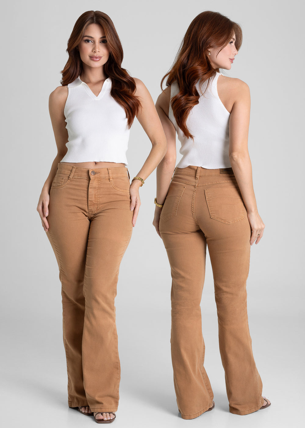 Calça Sarja Sawary Boot Cut - 281250 MARROM