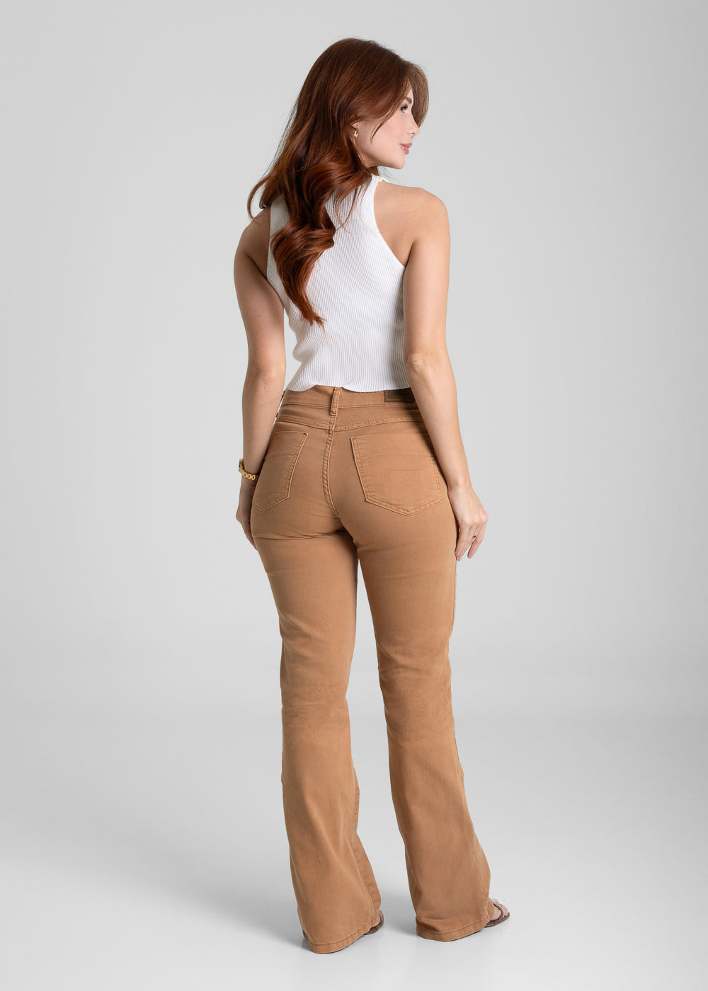 Calça Sarja Sawary Boot Cut - 281250 MARROM