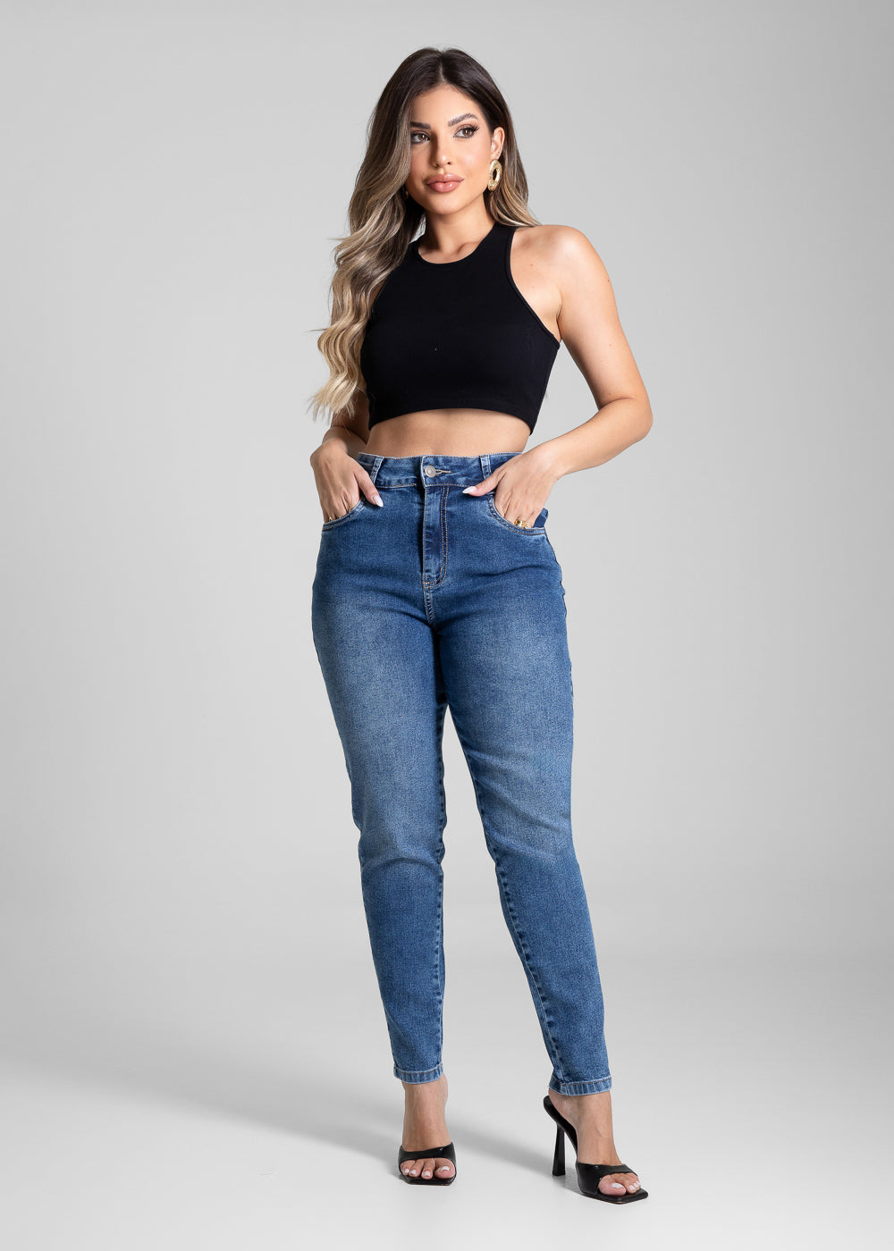 Calça Jeans Sawary Mom - 281256 AZUL