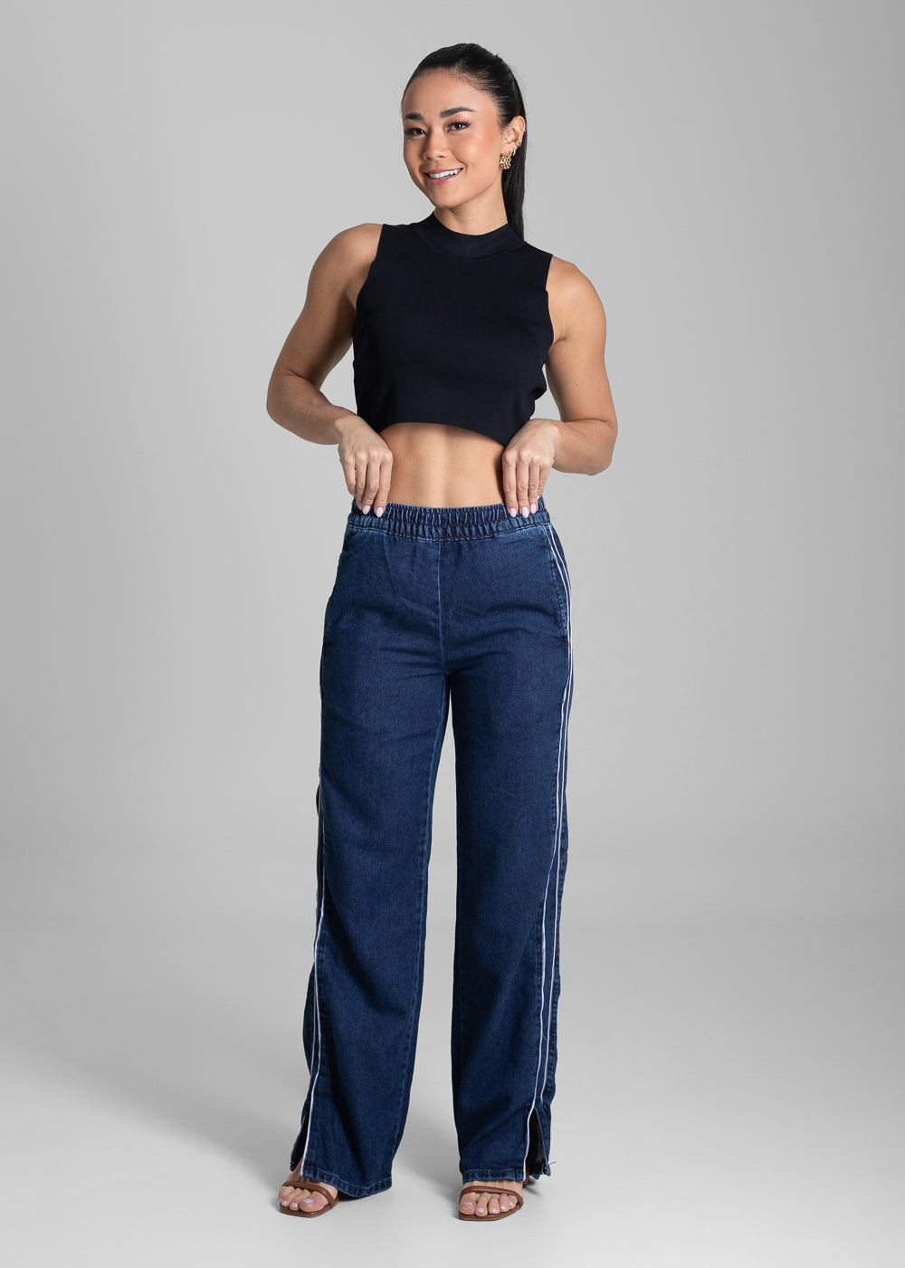 Calça Jeans Sawary Wide Leg - 281327 AZUL