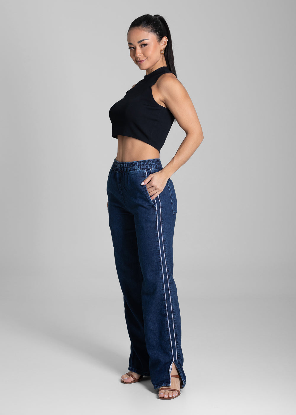 Calça Jeans Sawary Wide Leg - 281327 AZUL