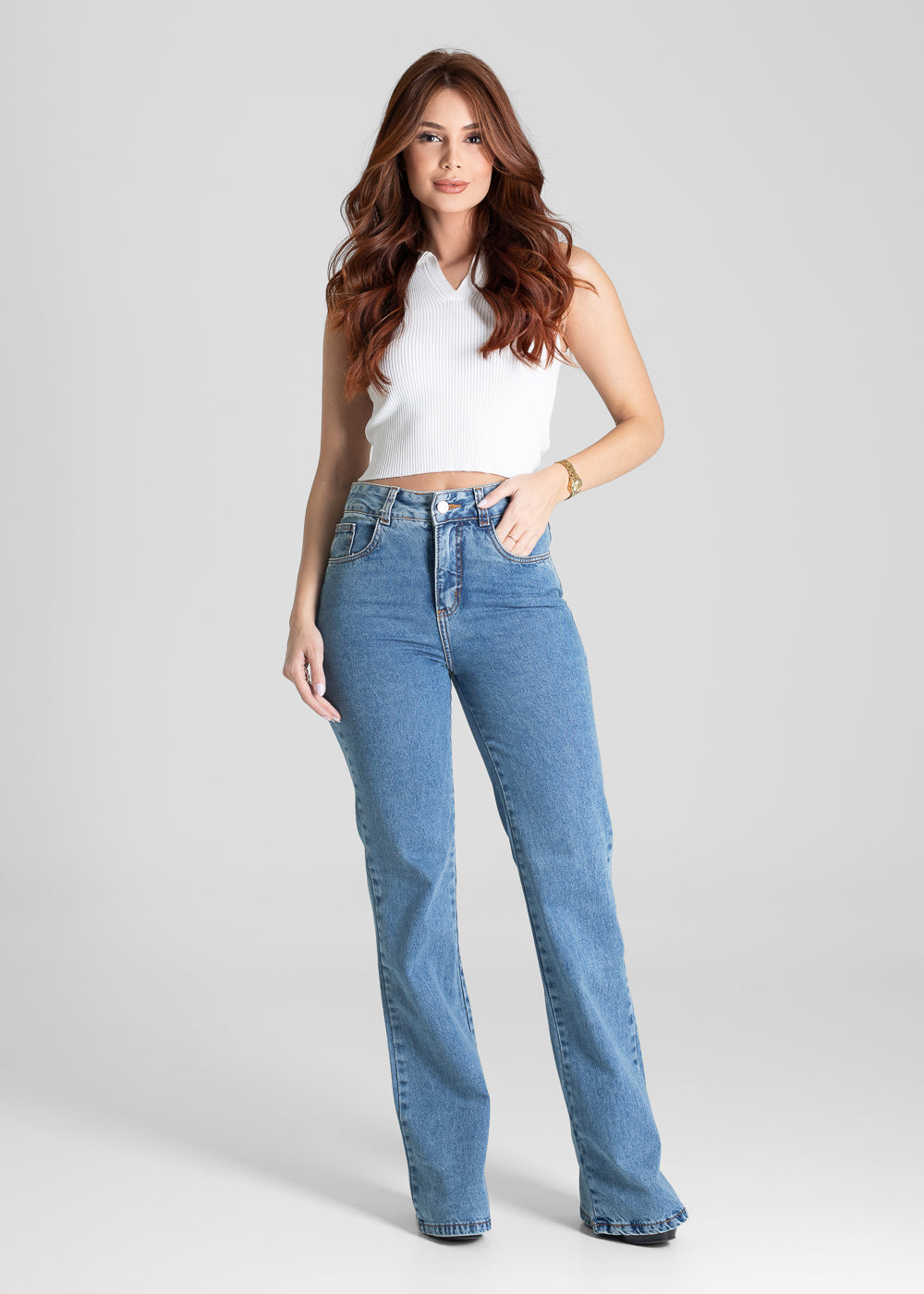 Calça Jeans Sawary Boot Cut - 281332 AZUL