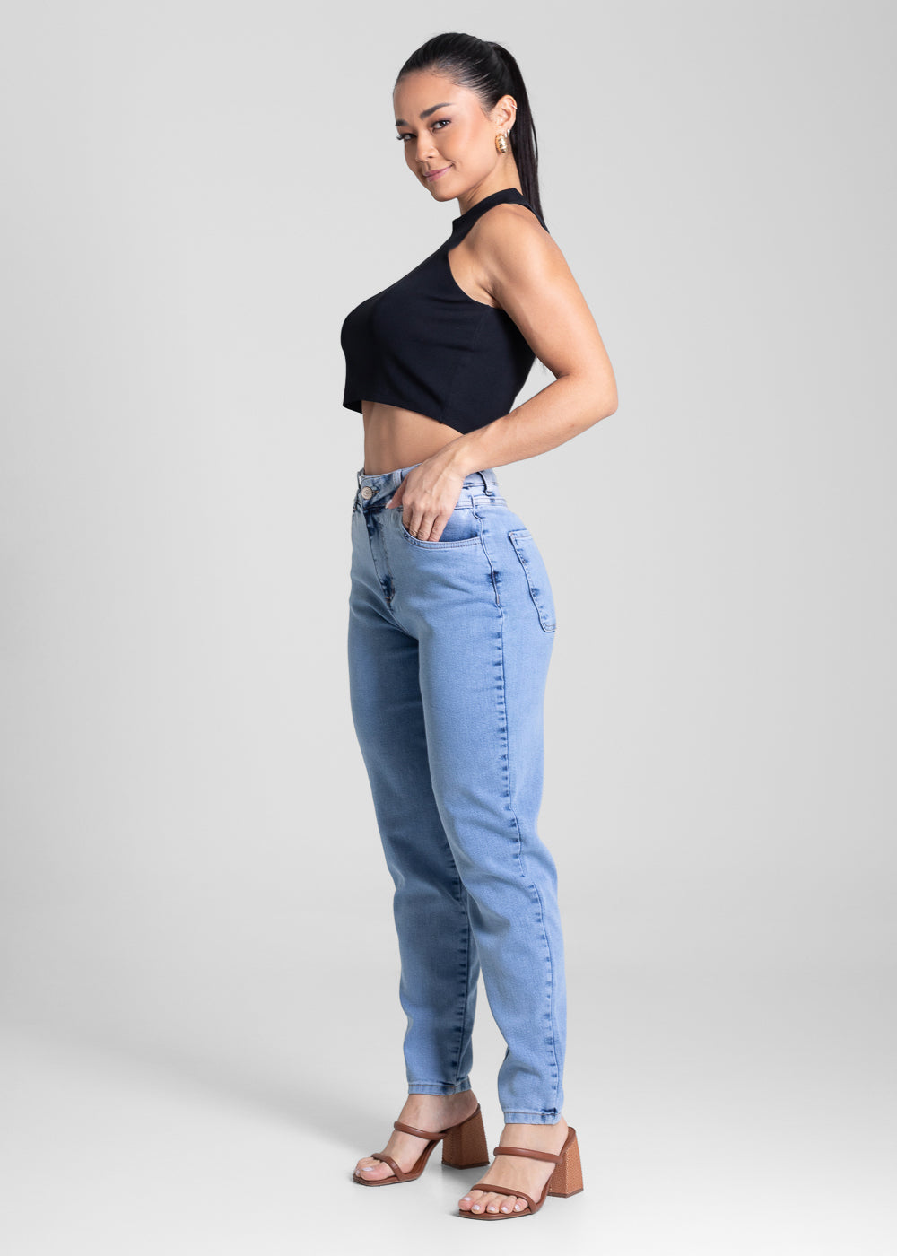 Calça Jeans Sawary Mom - 281346 AZUL