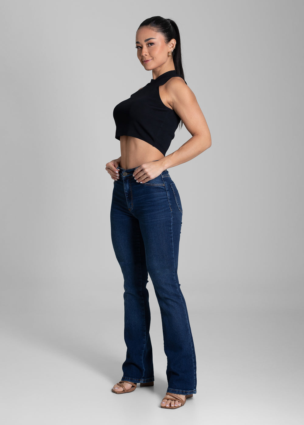 Calça Jeans Sawary Boot Cut Petit - 281374 AZUL