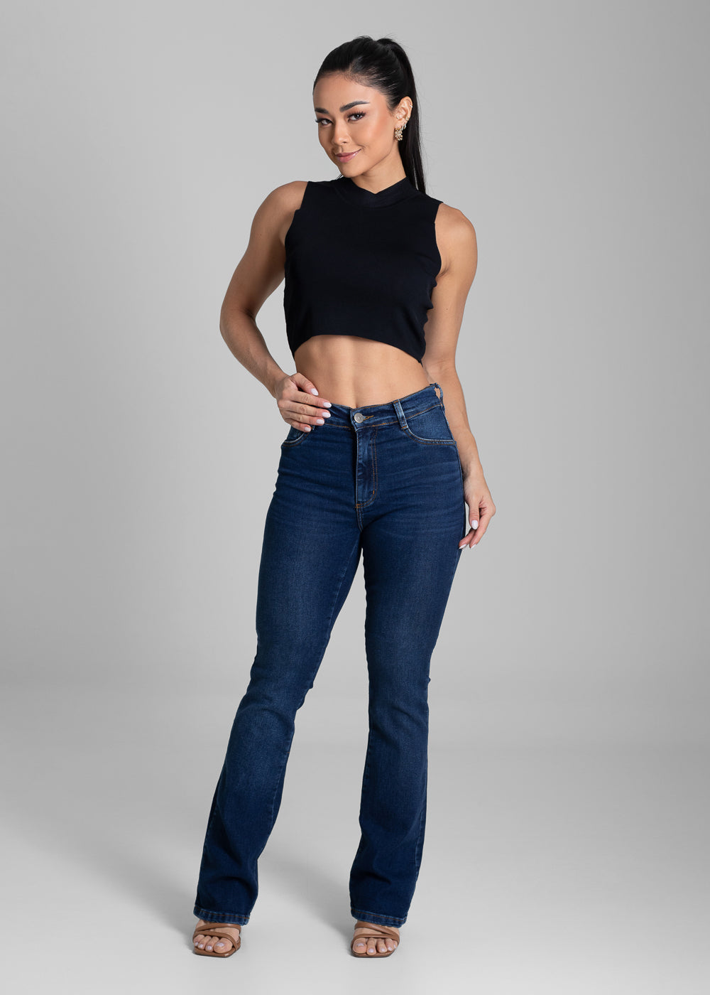 Calça Jeans Sawary Boot Cut Petit - 281374 AZUL