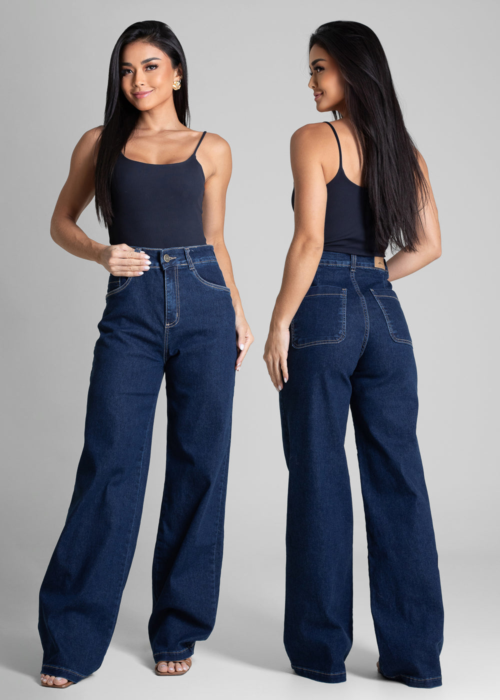 Calça Jeans Sawary Wide Leg - 281386 AZUL