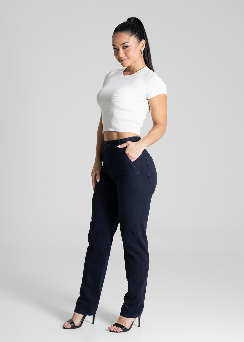Calça Sarja Sawary Reta - 281405 AZUL