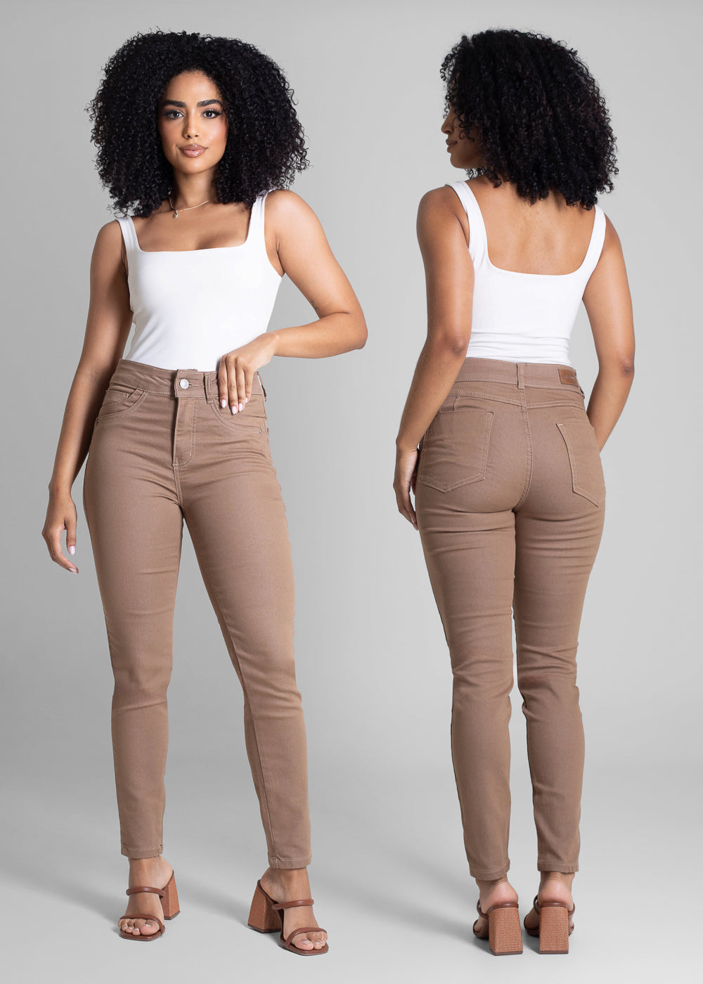 Calça Sarja Sawary Levanta Bumbum - 281447 BEGE