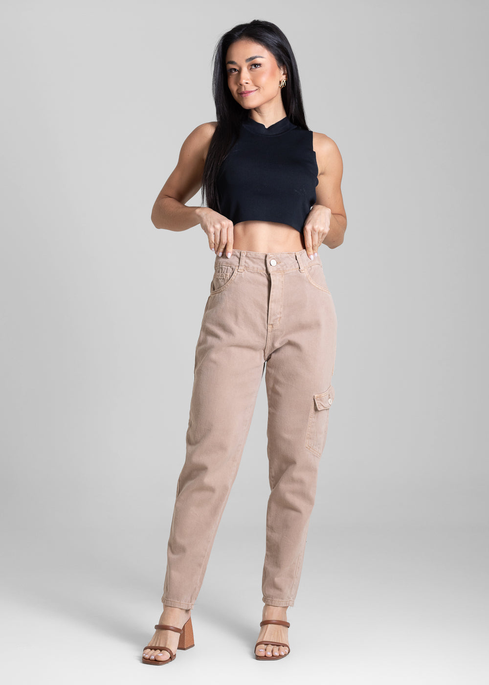 Calça Sarja Sawary Mom - 281467 BEGE