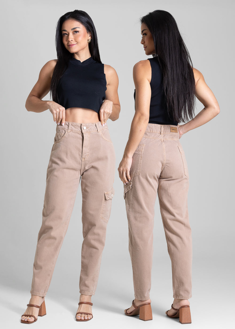 Calça Sarja Sawary Mom - 281467 BEGE