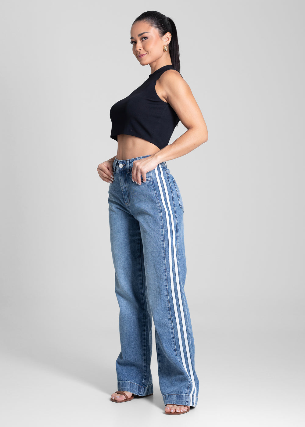 Calça Jeans Sawary Wide Leg - 281480 AZUL